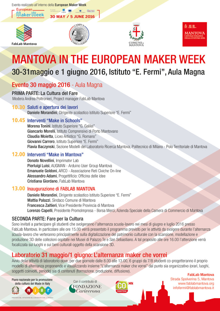 Locandina Mantova in the European Maker Week